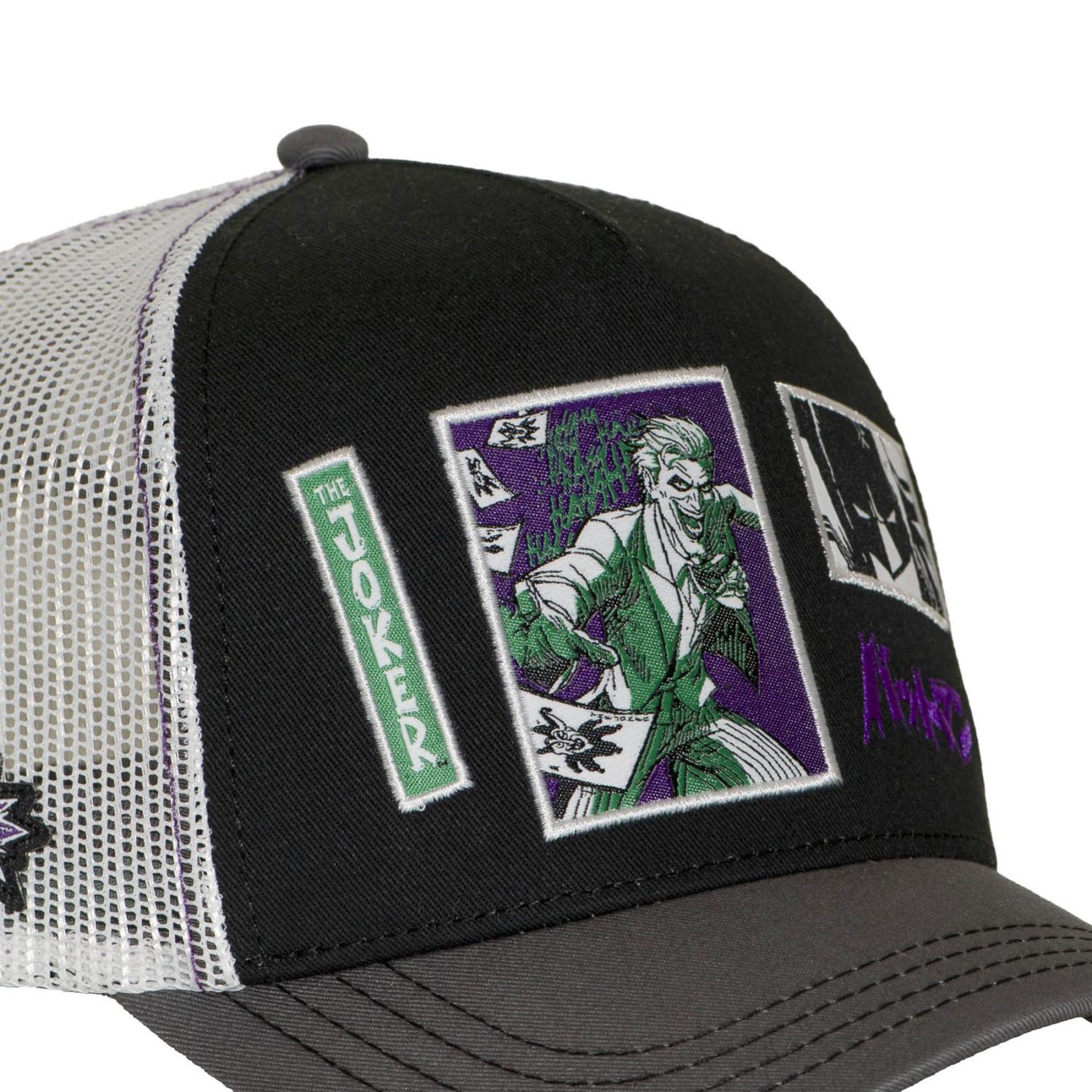 Voir la diapositive 3 : CAPSLAB Casquette trucker avec filet dc comics joker