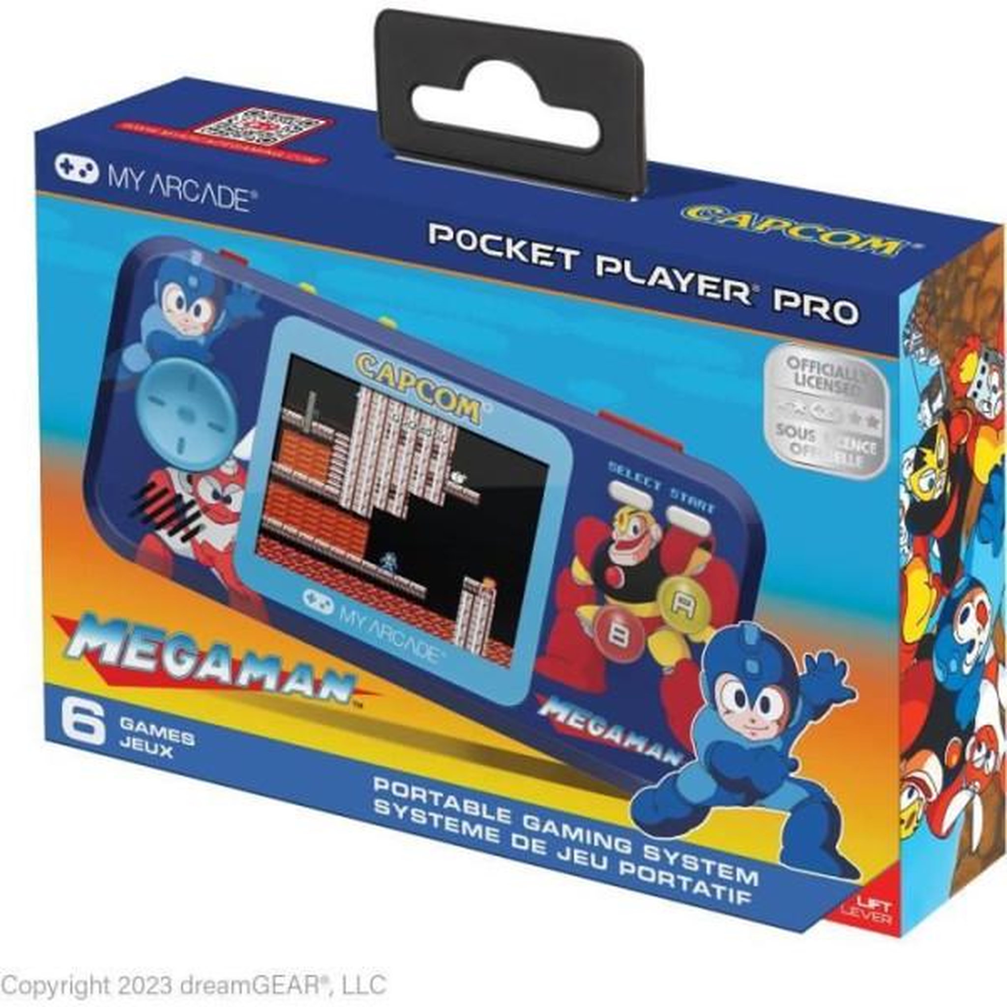 MY ARCADE Console de jeu Pocket Player PRO - Megaman - Jeu rétrogaming - Ecran 7cm Haute Résolution - 6 jeux inclus