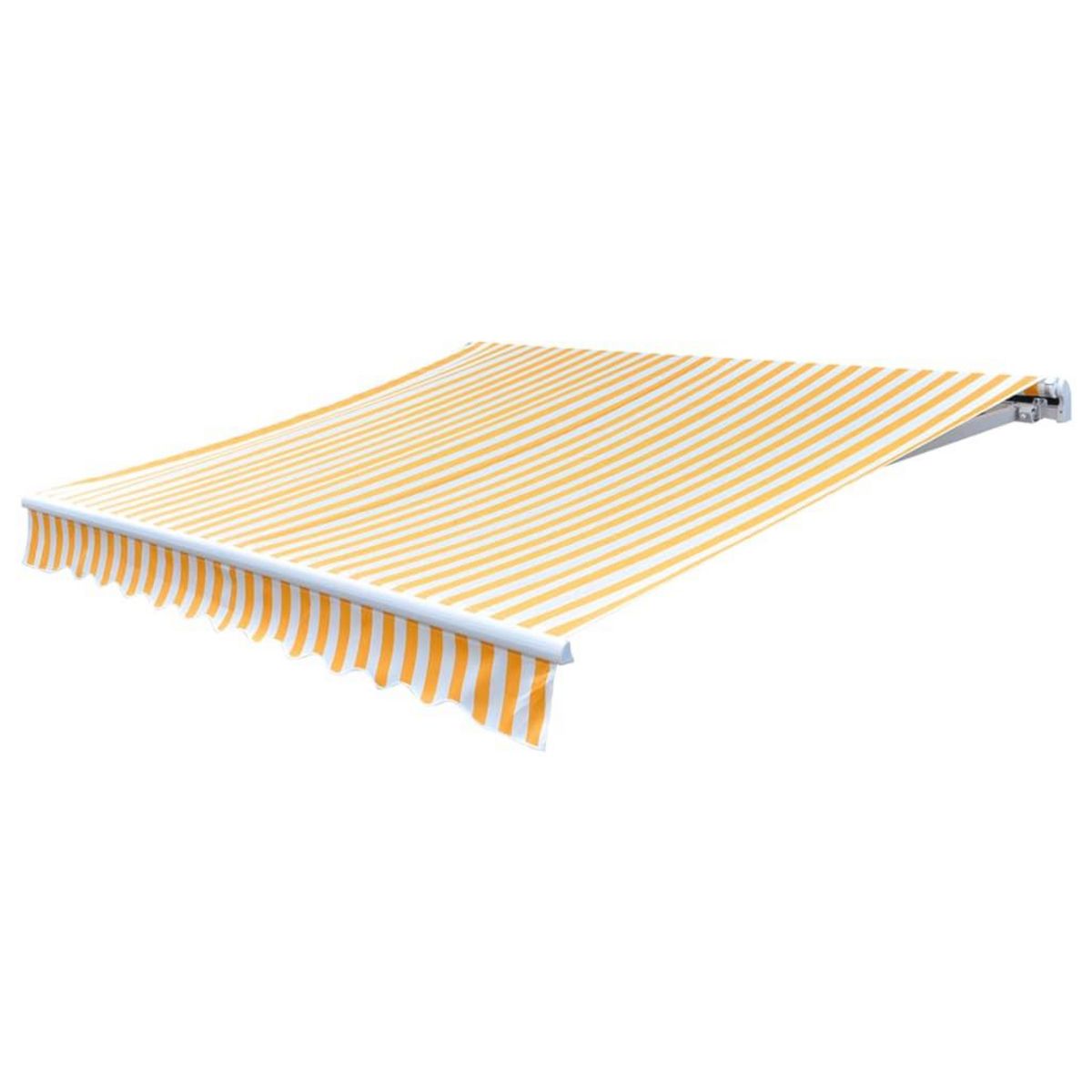 VIDAXL Tissu d'auvent Jaune tournesol/blanc 3x2,5 m (cadre non inclus)