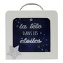 Voir la diapositive 1 : Paris Prix Tirelire Déco Enfant  Valise  15cm Blanc & Gris