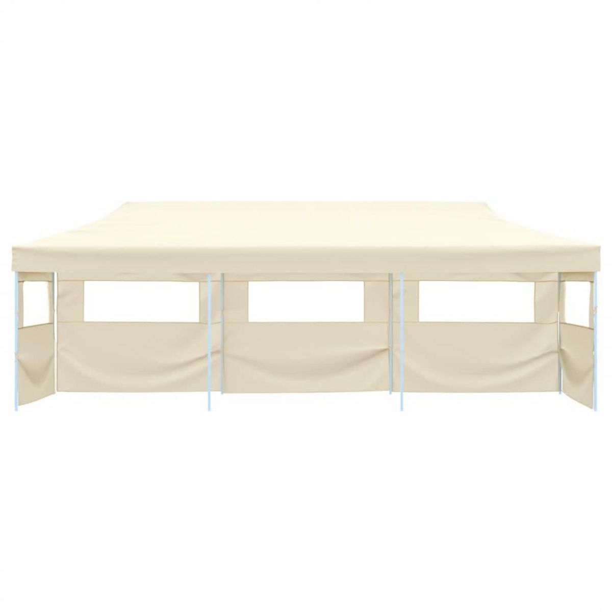 VIDAXL Tente de reception pliable escamotable avec 5 parois 3x9m creme