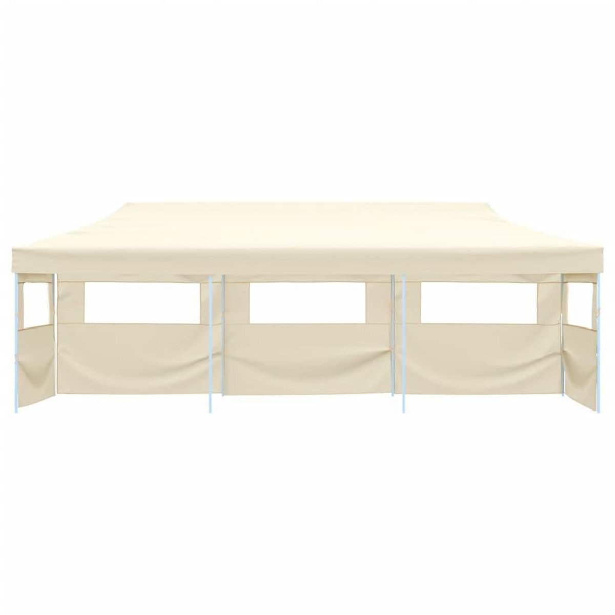 VIDAXL Tente de reception pliable escamotable avec 5 parois 3x9m creme