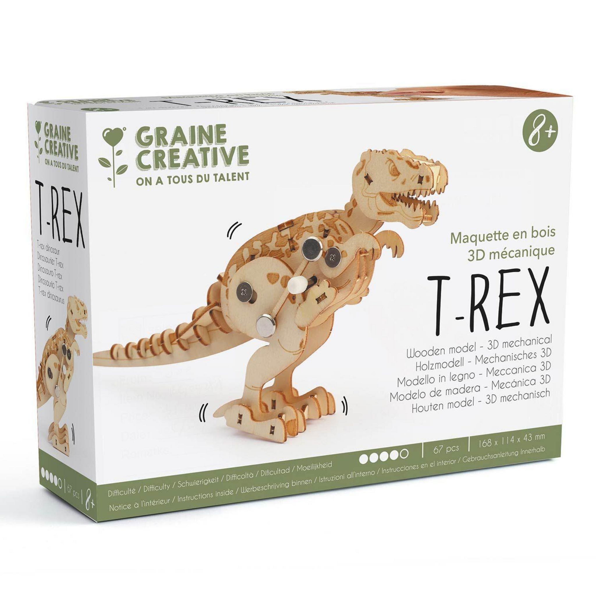 Graine créative Maquette 3D mécanique T-Rex 17 cm