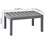 Voir la diapositive 5 : VIDAXL Table de jardin Moka 78x55x38 cm Plastique