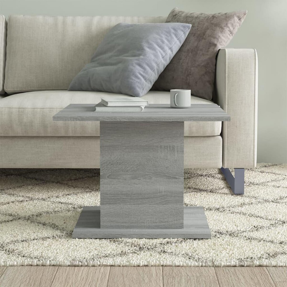 VIDAXL Table basse sonoma gris 55,5x55,5x40 cm bois d'ingenierie