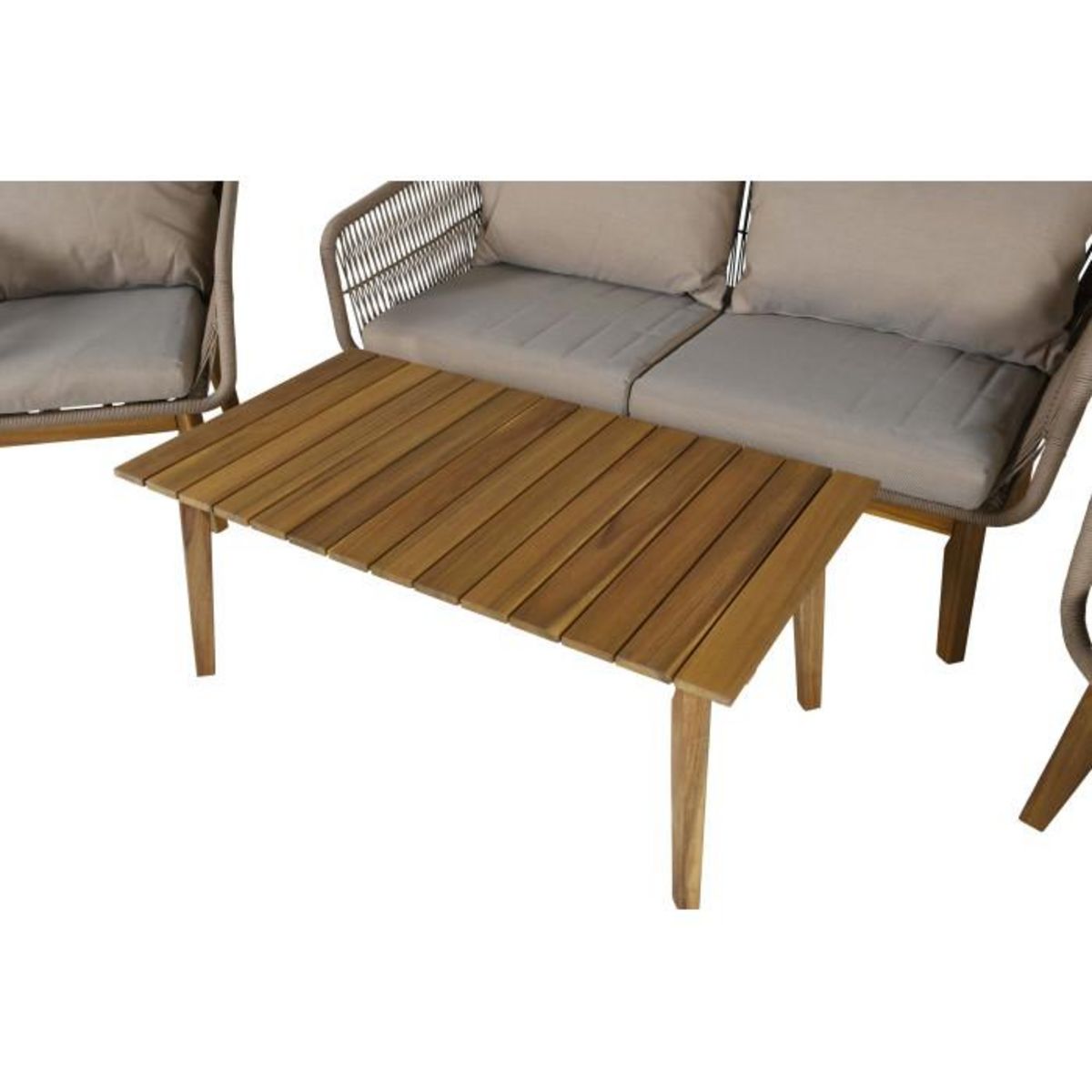 Paris Prix Salon de Jardin en Bois  Chania  164cm Beige