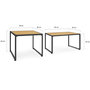 Voir la diapositive 4 : ID MARKET Salon de jardin bas RIO 12 places salon d'angle structure métal noir et cordage effet rotin avec coussins noirs