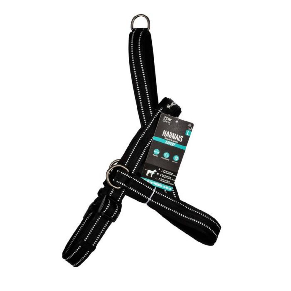 Paris Prix Harnais Norvégien  Expert Réglable  95cm Noir