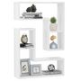 Voir la diapositive 3 : VIDAXL Etageres murales 2pcs blanc brillant 50x15x50cm bois ingenierie