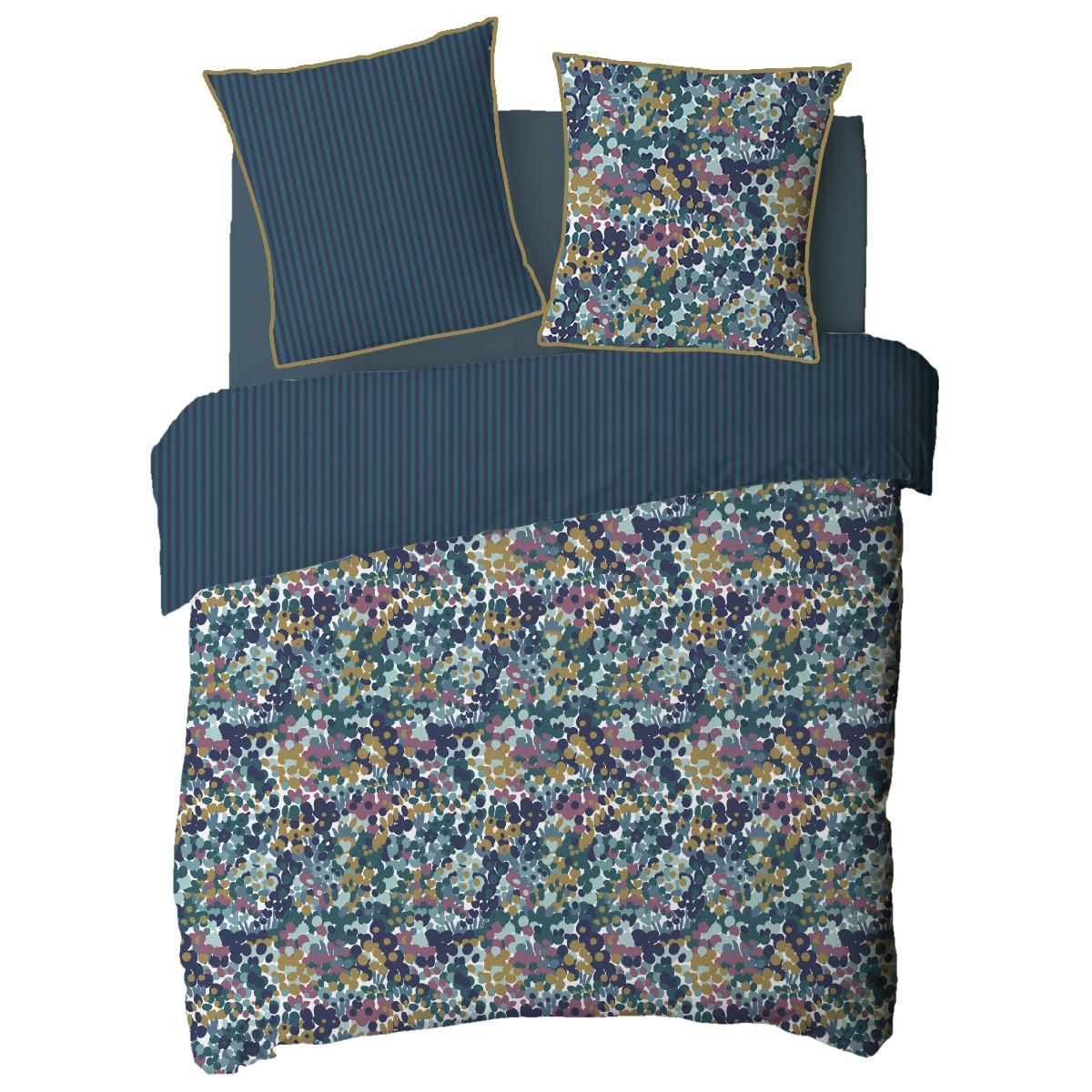 FUTURE HOME Parure de lit 2 personnes abstrait à rayures réversible