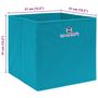 Voir la diapositive 5 : VIDAXL Boîtes de rangement 4 pcs Bleu azuré 32x32x32 cm Tissu