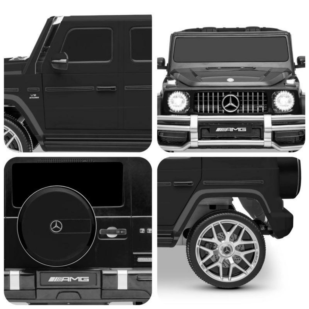 Mercedes Benz Voiture Electrique 4x4 Mercedes AMG - 2 places - 2x 45W, Marche AV/AR, Phares et Système audio