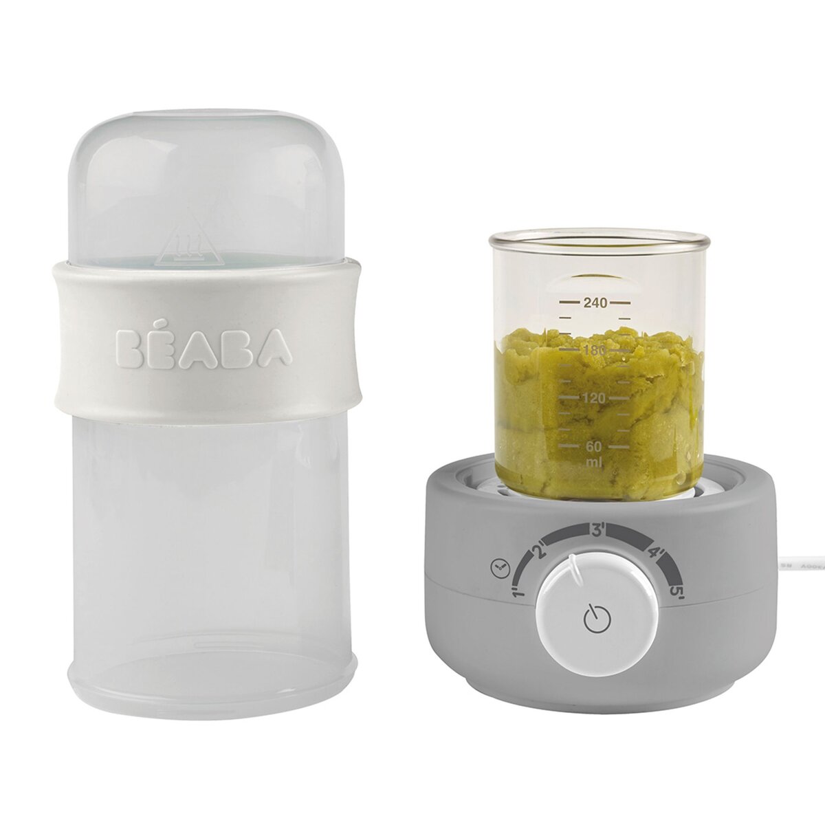 BEABA Chauffe biberon vapeur Baby Milk Second gris