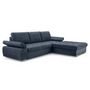 Voir la diapositive 2 : BEST MOBILIER Bianca - canapé d'angle droit 4 places convertible avec coffre en tissu texturé