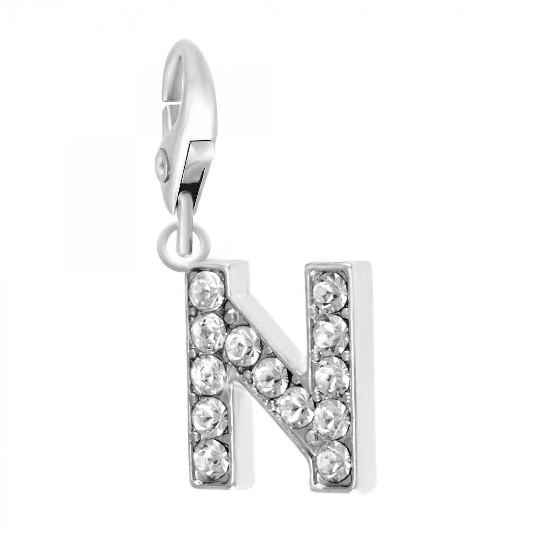 SC CRYSTAL Charm Lettre N SC Crystal orné de Cristaux scintillants