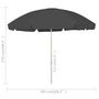 Voir la diapositive 6 : VIDAXL Parasol de plage anthracite 300 cm