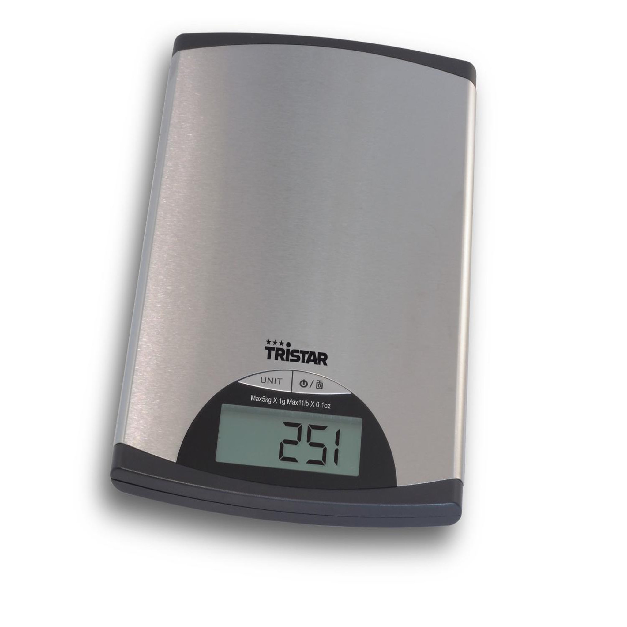 Voir la diapositive 3 : TRISTAR Balance de cuisine electronique 5kg/1g - kw2435