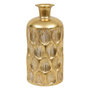 Voir la diapositive 1 : ATMOSPHERA Vase Strié en Métal  Belli  41cm Doré