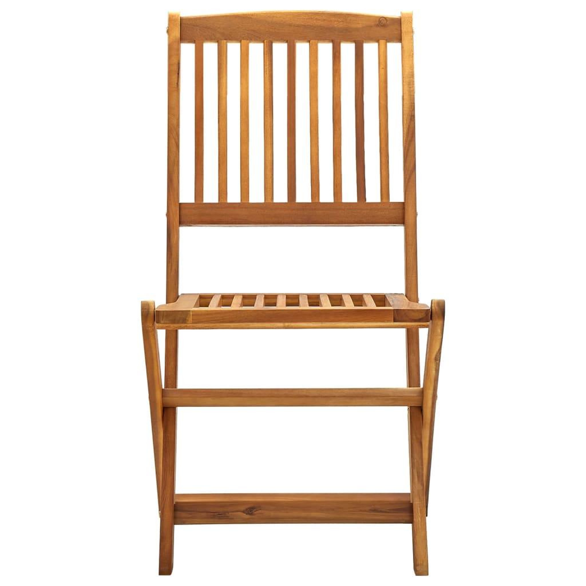 Voir la diapositive 3 : VIDAXL Chaises pliables d'exterieur lot de 4 Bois d'acacia solide