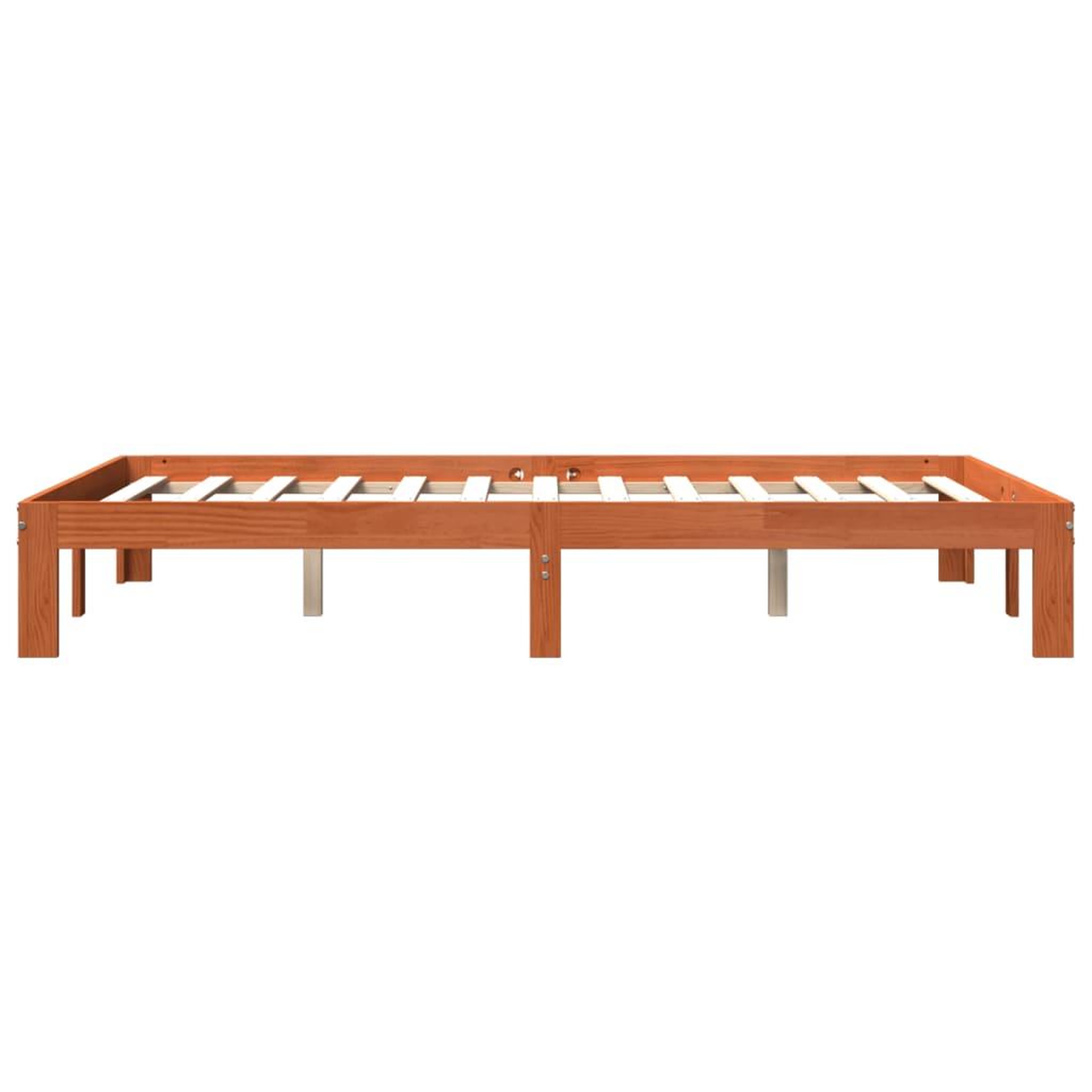 Voir la diapositive 5 : VIDAXL Cadre de lit sans matelas cire marron 140x200cm bois pin massif