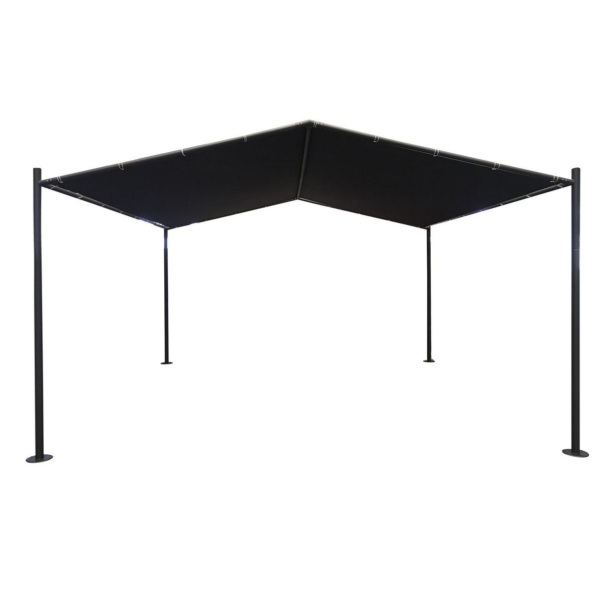 HESPERIDE Tonnelle de jardin Certeli - 4 x 4 m - Gris ardoise