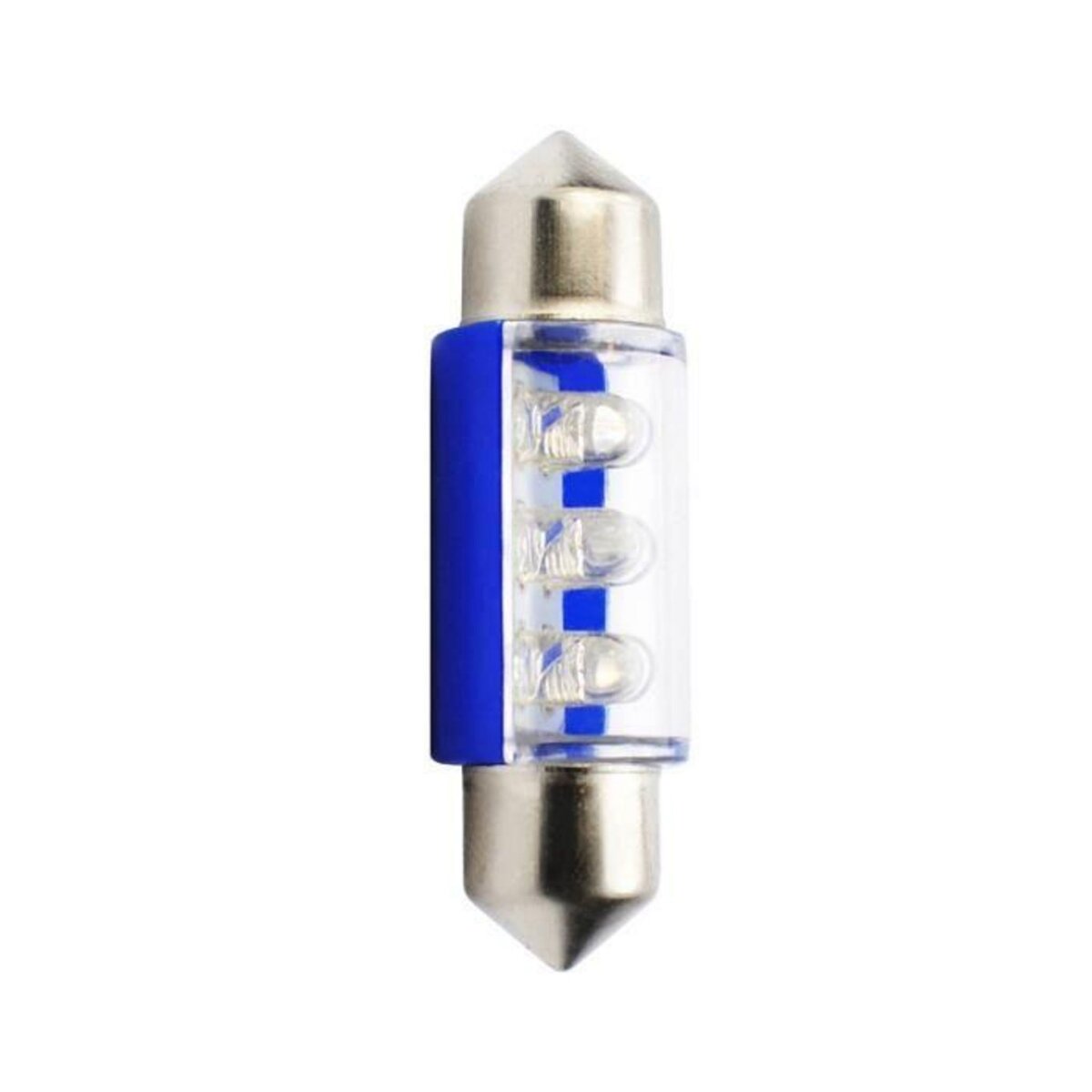 PLANET LINE Lot de 2 Ampoules LED - Navette C5W - 12 V - 0,40 W - 36 mm -  Bleue pas cher 