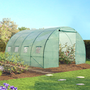 Voir la diapositive 2 : ID MARKET Serre tunnel de jardin 12M² verte gamme maraîchère ZEBRA 4x3M