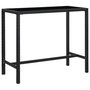 Voir la diapositive 1 : VIDAXL Table bar de jardin Noir 130x60x110 cm Resine tressee et verre