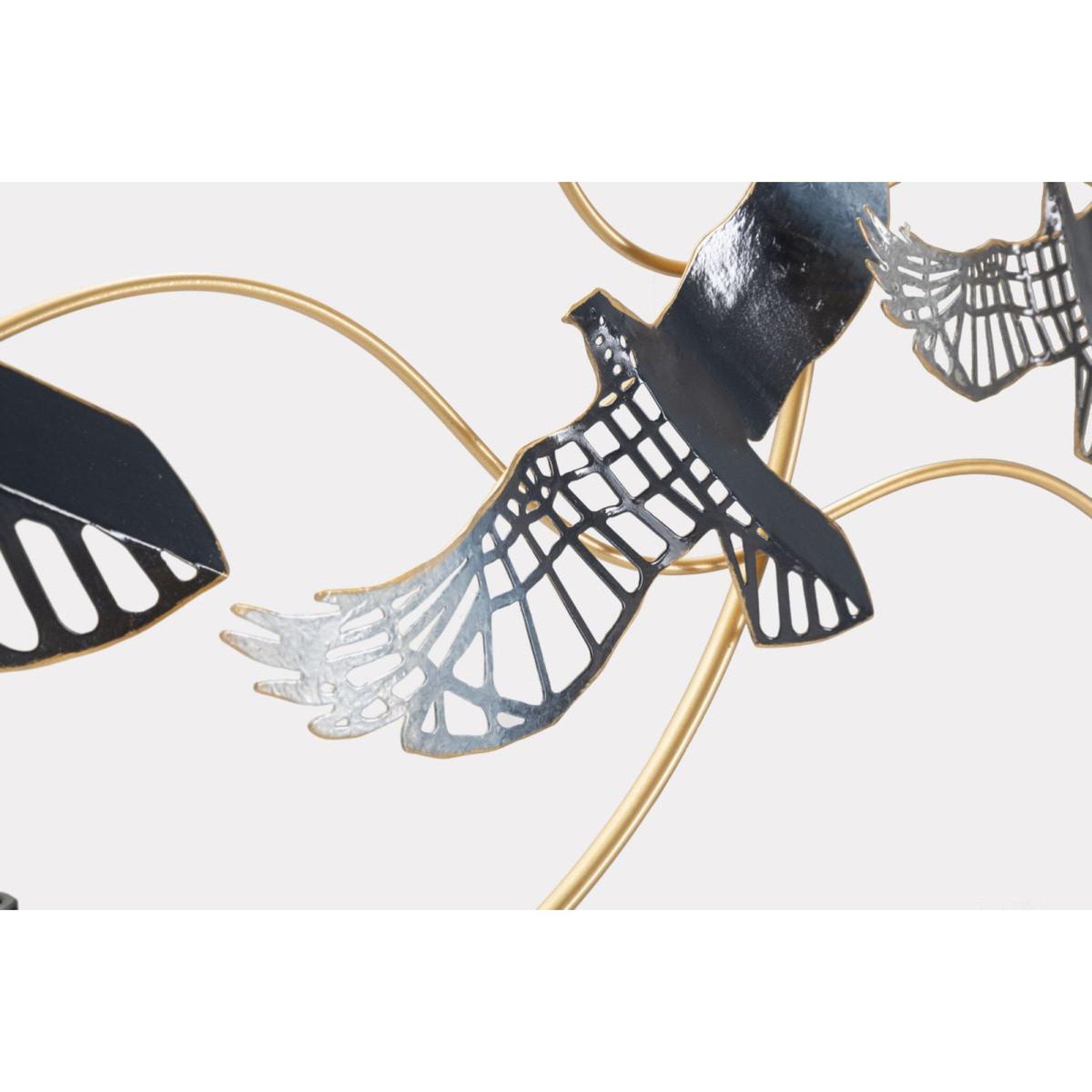 Voir la diapositive 3 : Paris Prix Décoration murale encadrée en métal  oiseaux  91cm multicolore