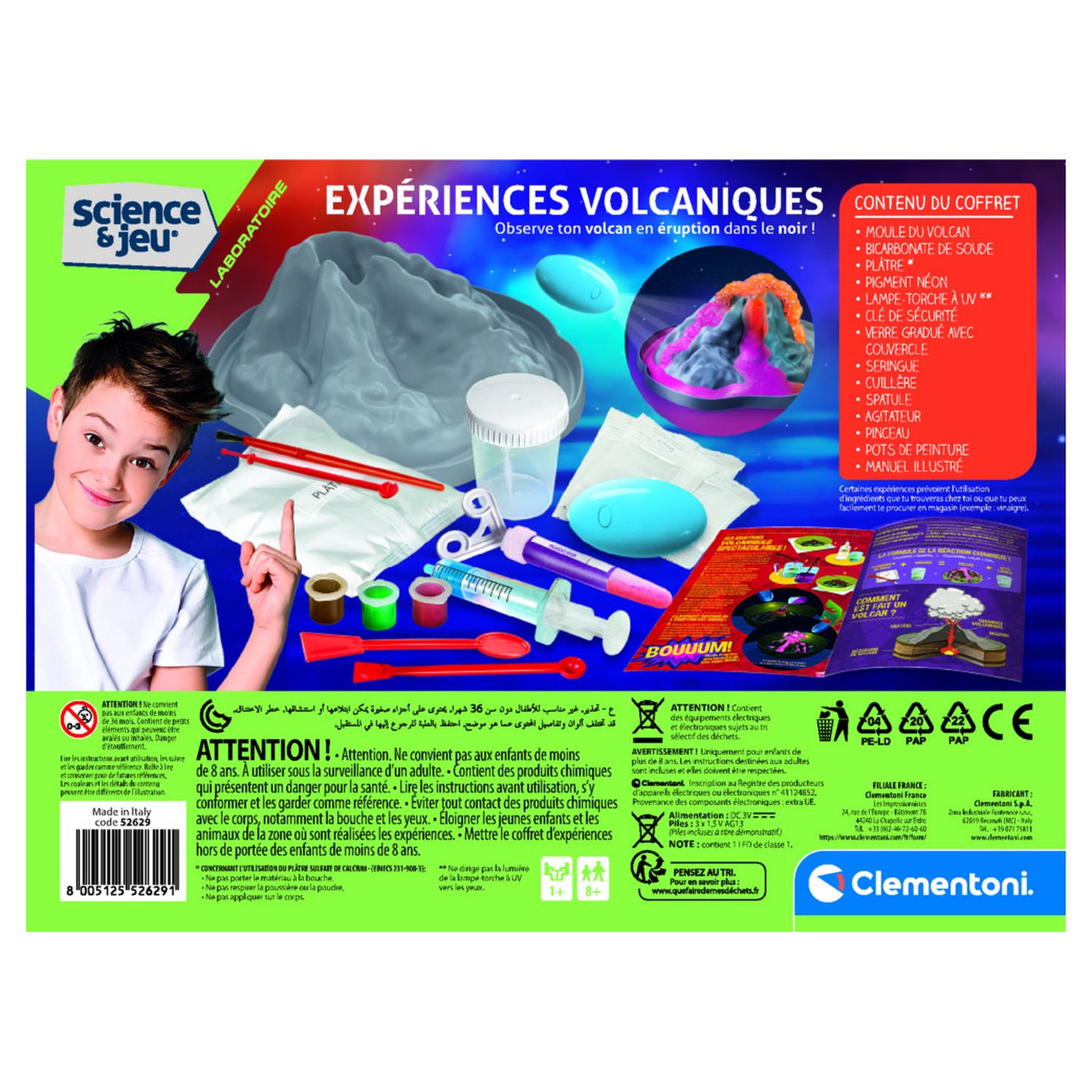 Voir la diapositive 2 : CLEMENTONI Expériences volcaniques 