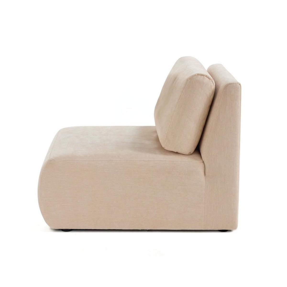 LISA DESIGN Santorini - module d'assise sans accoudoirs - en tissu texturé