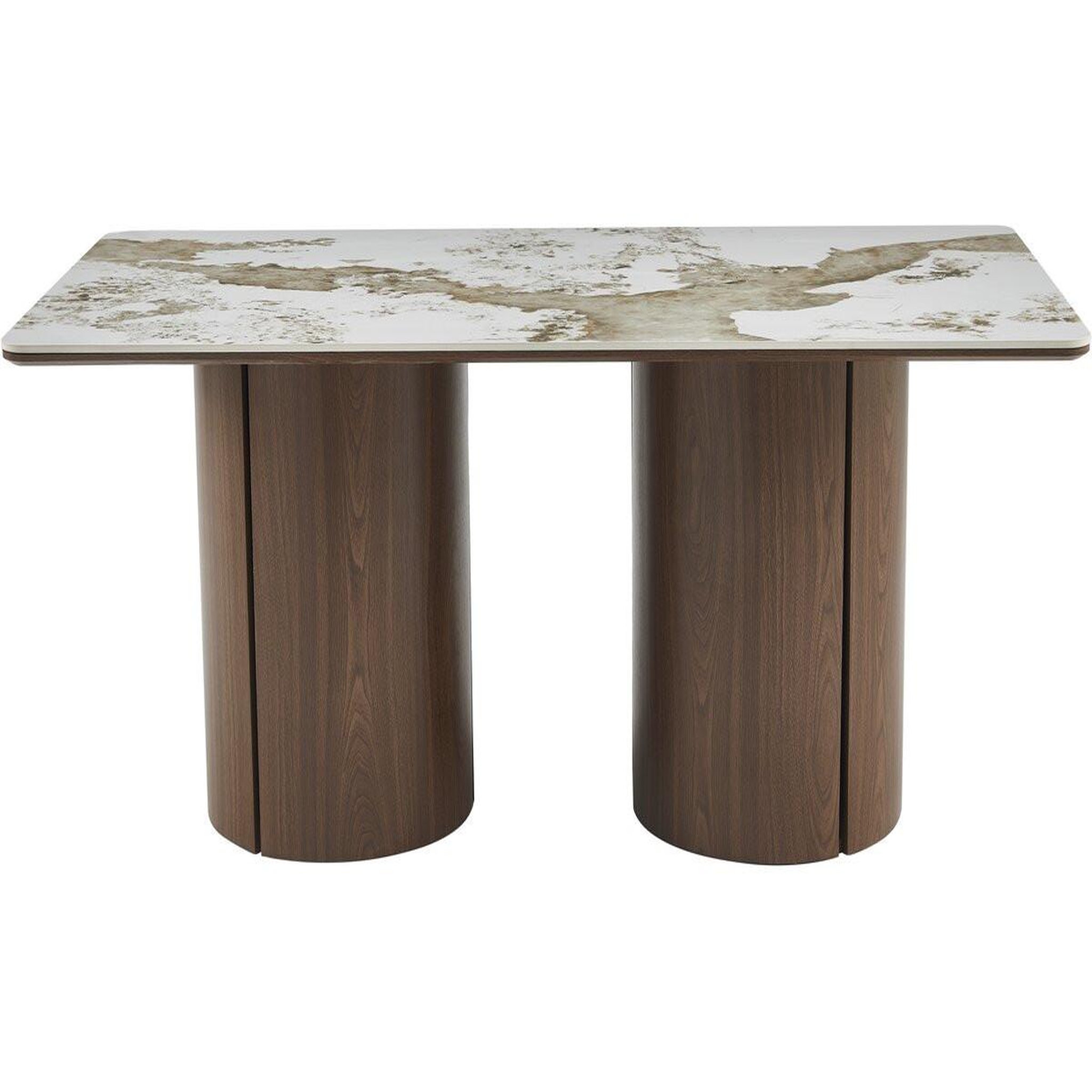 Voir la diapositive 4 : Habitat et Jardin Table à manger rectangulaire en céramique pendora  milano  - 6 places - marron