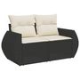 Voir la diapositive 3 : VIDAXL Salon de jardin 9 pcs avec coussins noir resine tressee
