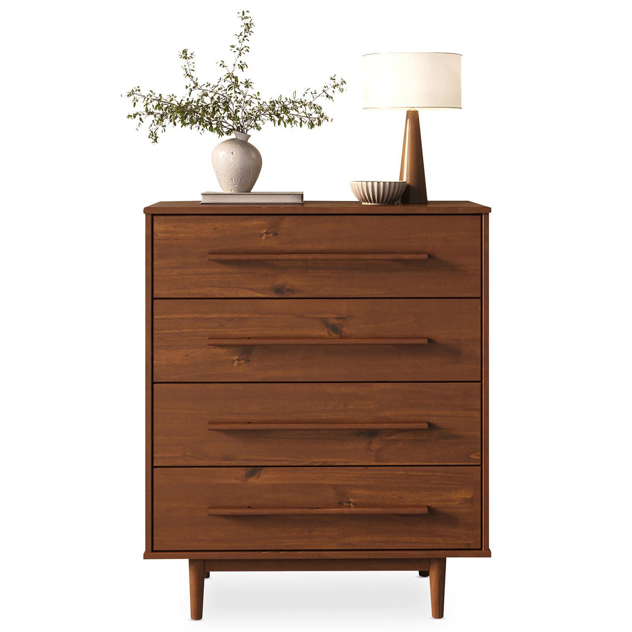 Voir la diapositive 1 : IDIMEX Commode TECCA L 80 cm 4 tiroirs en bois massif