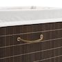 Voir la diapositive 5 : VIDAXL Panier a linge rectangulaire Bambou Marron fonce