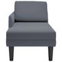 Voir la diapositive 4 : VIDAXL Fauteuil long et coussin et accoudoir droit gris fonce velours