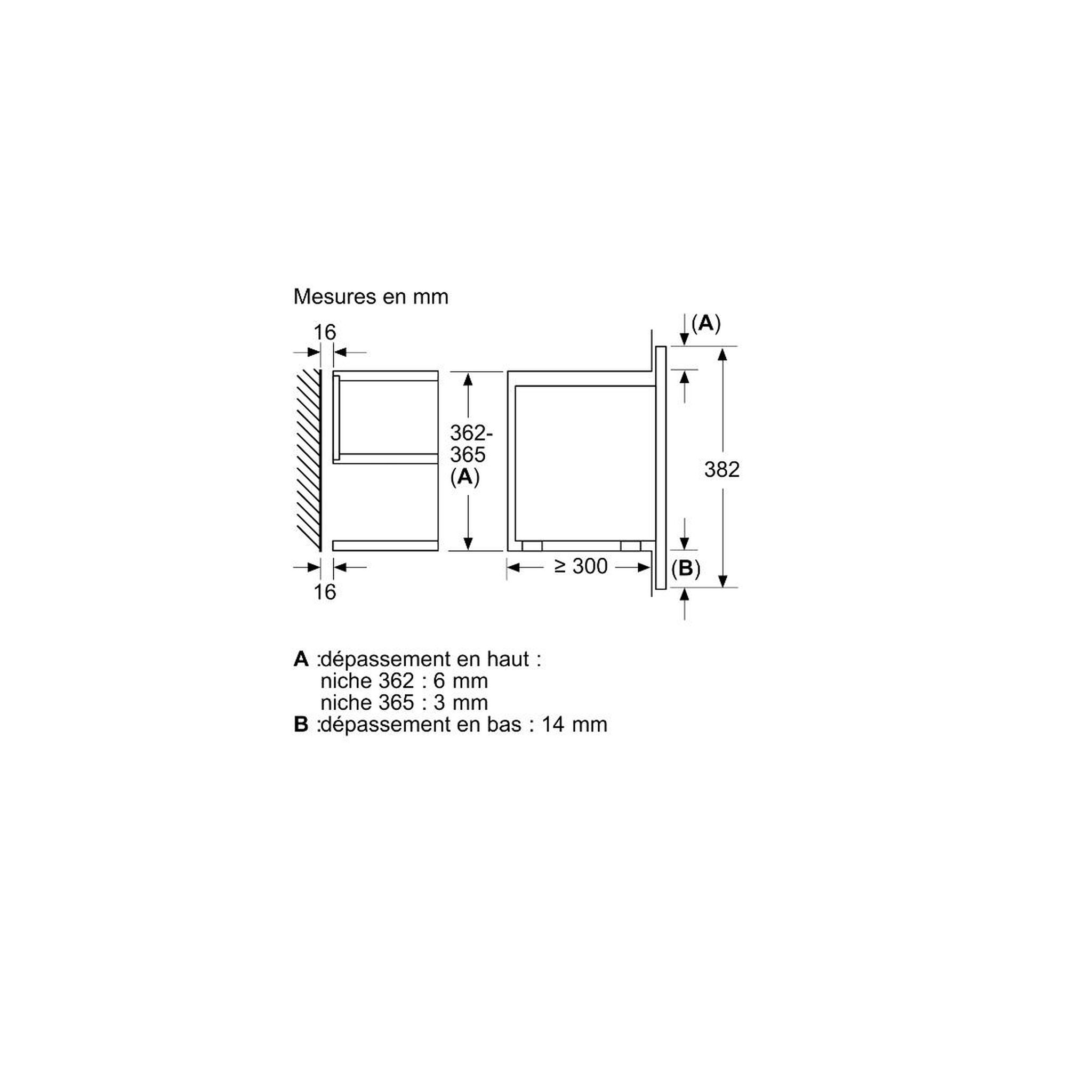 Voir la diapositive 5 : BOSCH Micro-ondes solo encastrable 21l 900w noir - BFR7221B1
