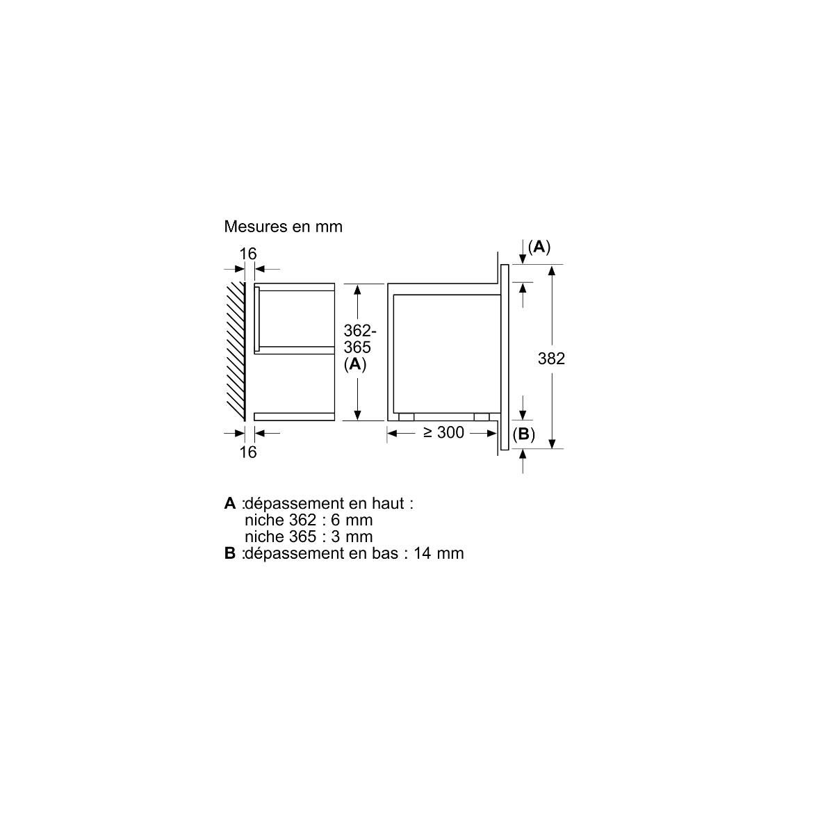 BOSCH Micro-ondes solo encastrable 21l 900w noir - BFR7221B1