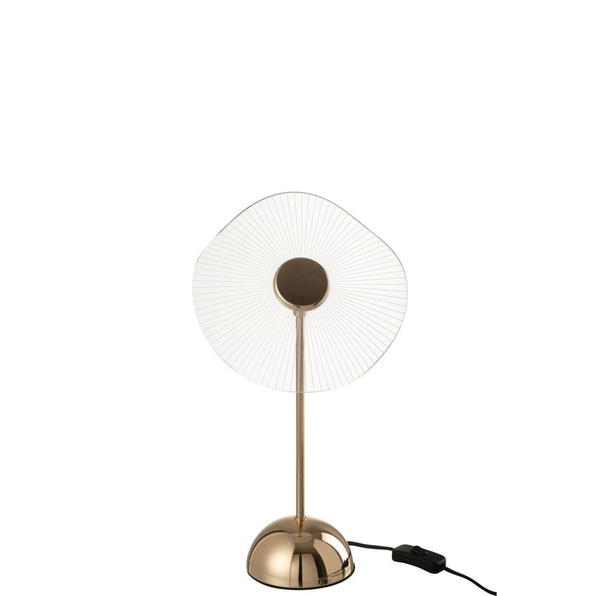 Voir la diapositive 6 : J-LINE Lampe à Poser Fleur à LED en Métal  Lela  31cm Or