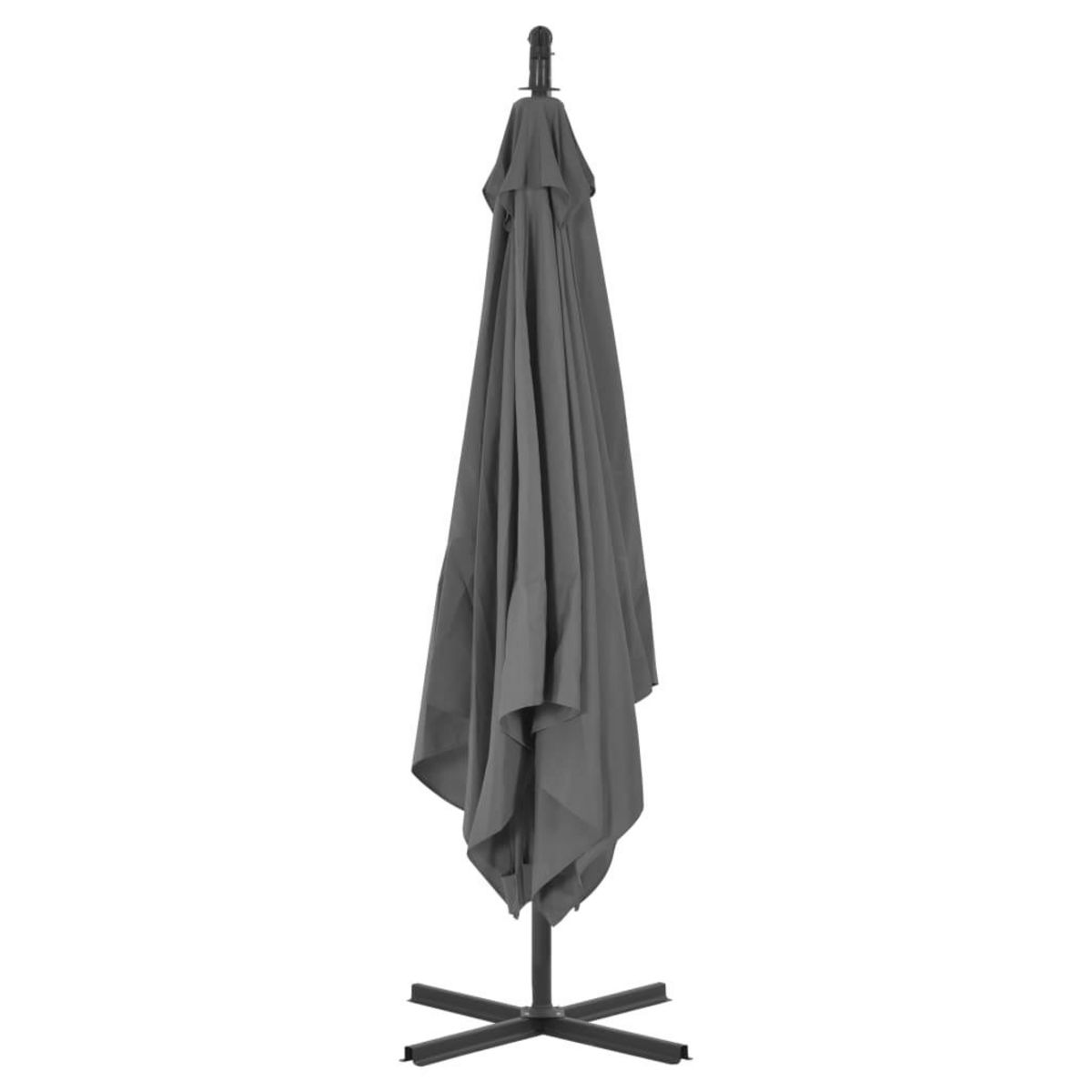 VIDAXL Parasol de jardin en porte-a-faux avec mat en acier anthracite