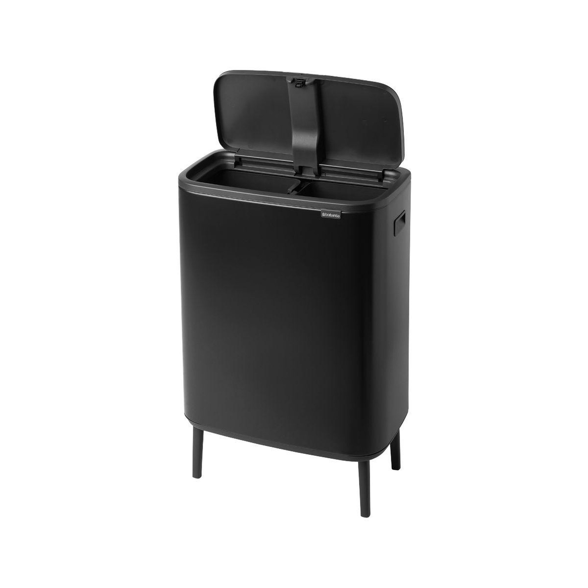 Voir la diapositive 2 : BRABANTIA Poubelle de cuisine tri sélectif Bo Touch Bin Hi 2x30L Matt Black