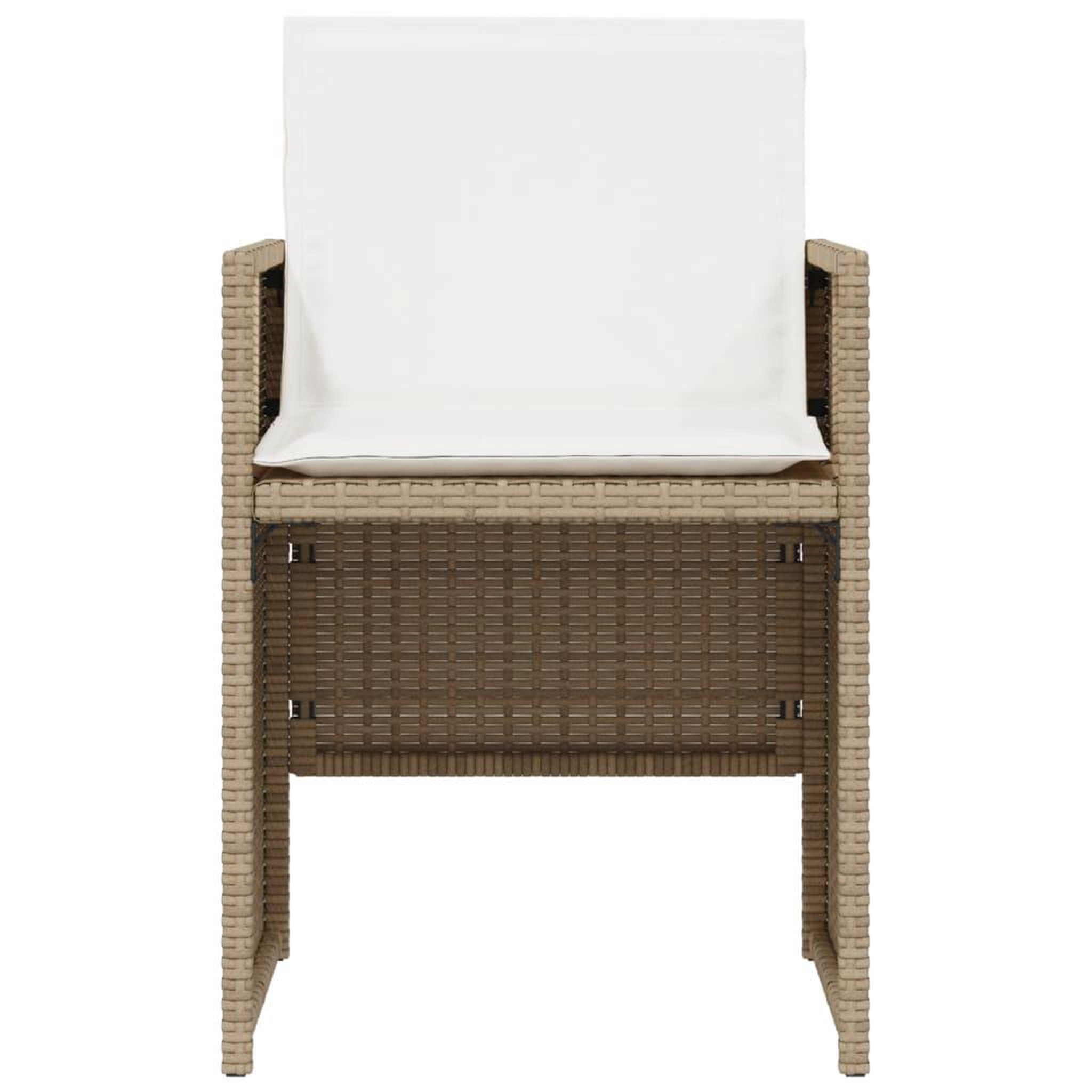 Voir la diapositive 5 : VIDAXL Ensemble de bistro 3 pcs avec coussins beige resine tressee