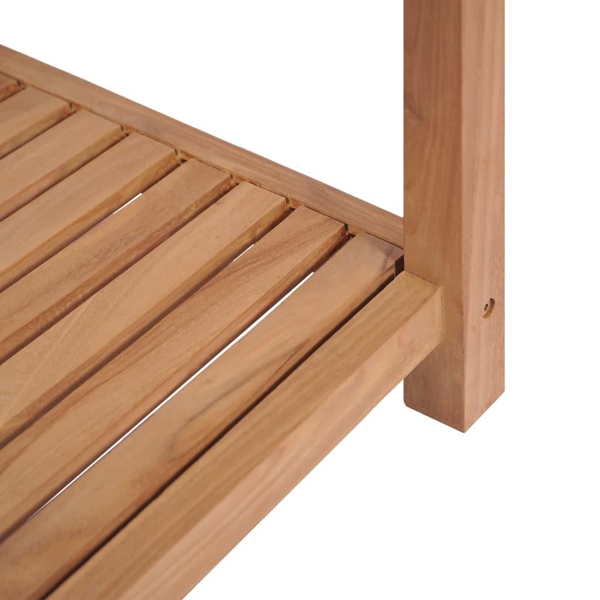 Voir la diapositive 5 : VIDAXL Support de rangement de bain 4 niveaux teck massif 42x42x165 cm