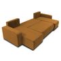 Voir la diapositive 3 : BEST MOBILIER Artemisa - canapé panoramique en u - 7 places - convertible avec coffre - en velours côtelé