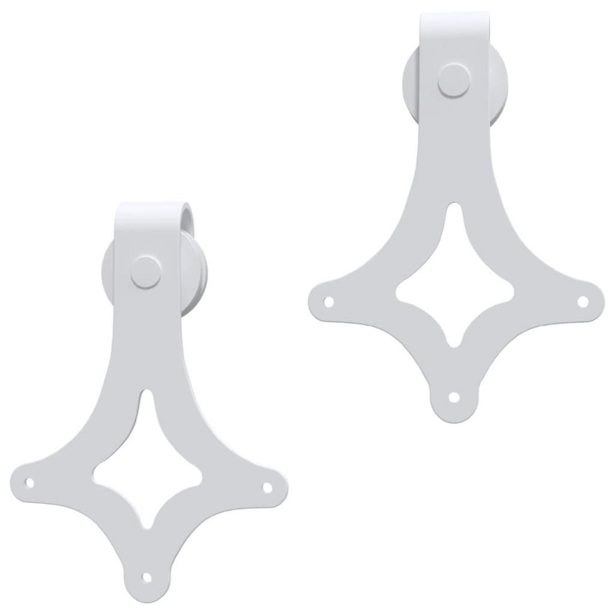 VIDAXL Kit de quincaillerie de porte coulissante 200 cm Acier Blanc