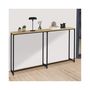 Voir la diapositive 2 : ID MARKET Console bout de canapé DETROIT table d'appoint gain de place design industriel