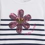 Voir la diapositive 2 : INEXTENSO T-shirt manches longues marguerite en coton bébé fille