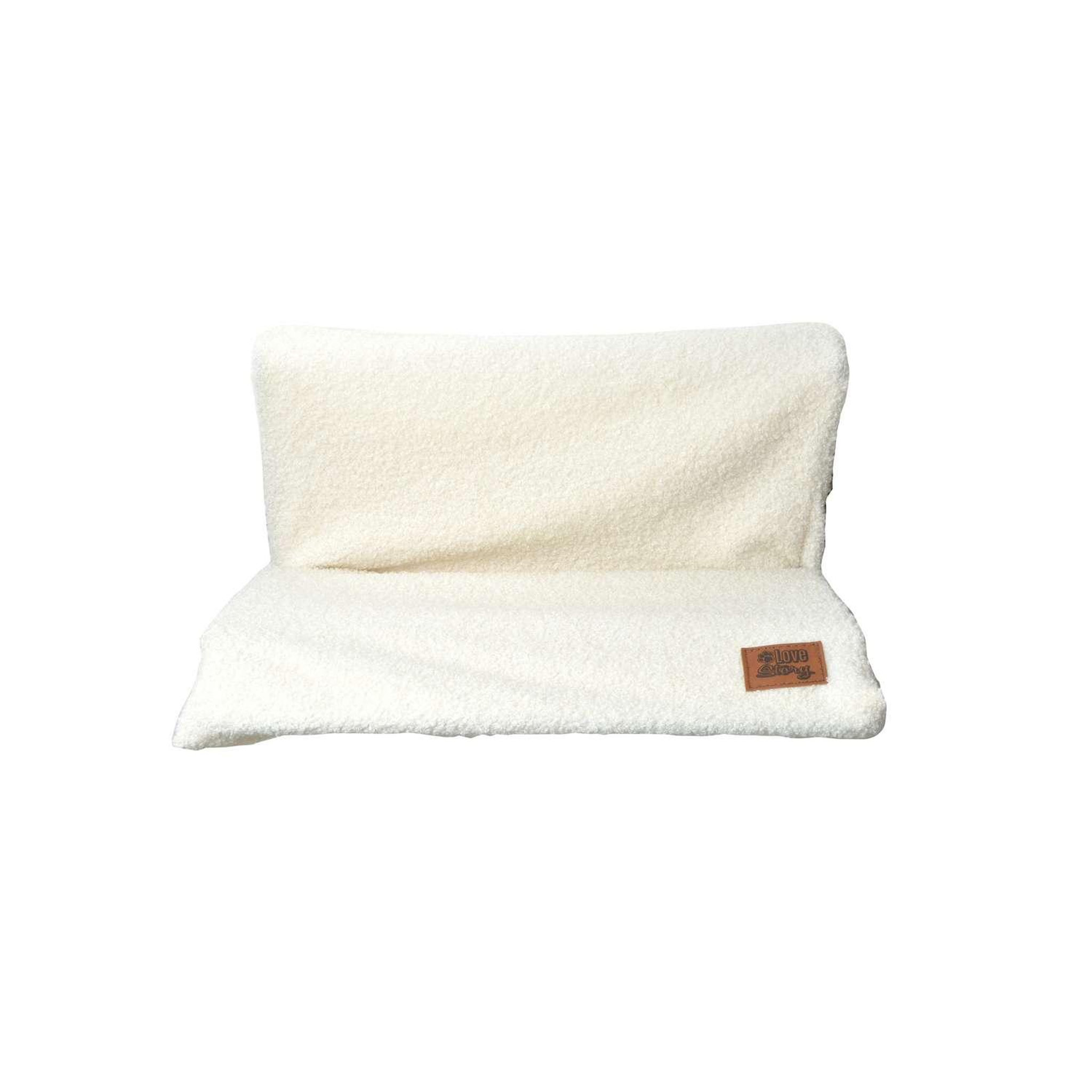 LOVE STORY Hamac de radiateur bouclette olympe pour chat - ecru