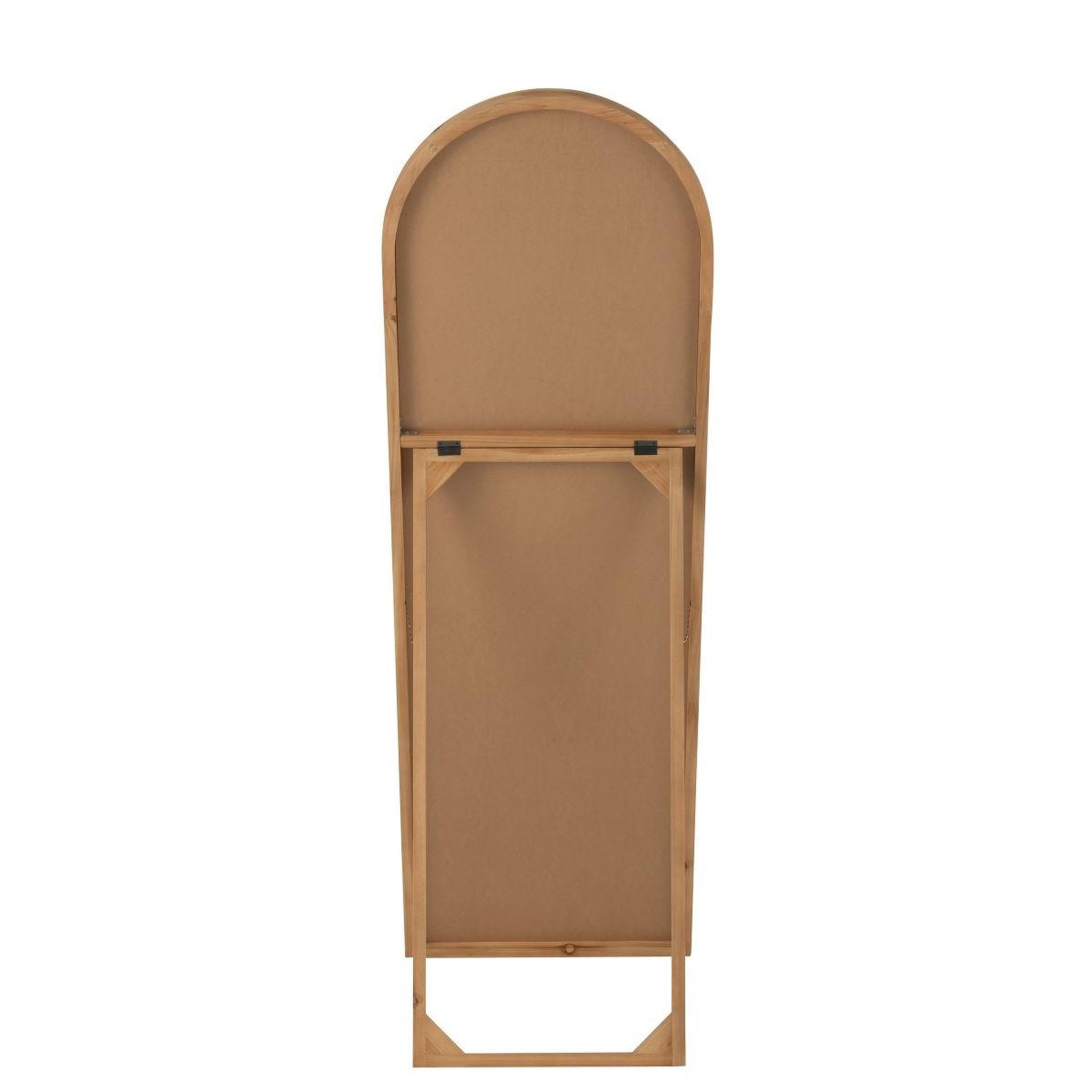 Voir la diapositive 3 : J-LINE Miroir sur pied en bois  hugh  162cm naturel