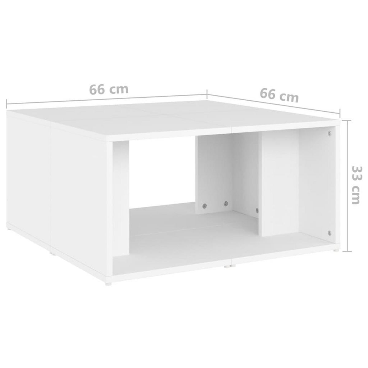 VIDAXL Tables basses 4 pcs blanc 33x33x33 cm bois d'ingenierie